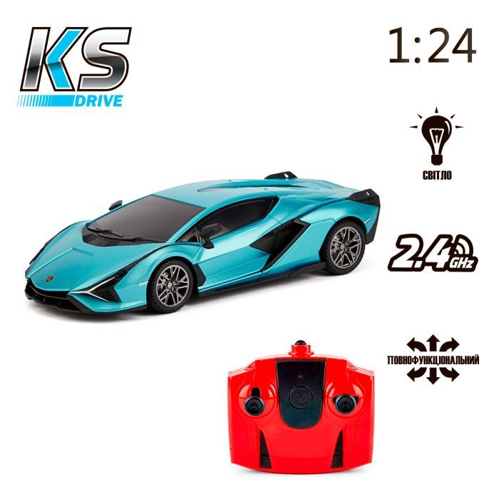 Радиоуправляемая игрушка KS Drive Lamborghini Sian 1:24, 2.4Ghz синий (124GLSB) изображение 7