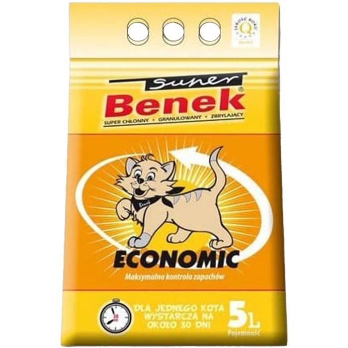 Наполнитель для туалета Super Benek Бентонитовый натуральный 5 л (5905397012696)