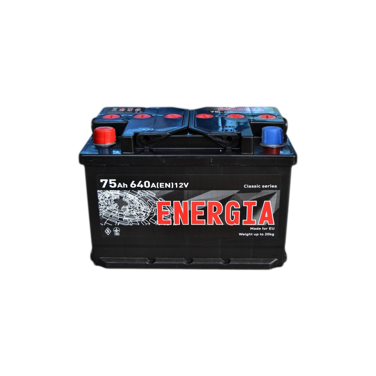 Аккумулятор автомобильный ENERGIA 75Ah (+/-) (640EN) (22389)