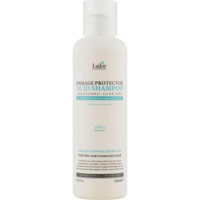 Шампунь La'dor Damage Protector Acid Shampoo Бесщелочной с pH 4.5 900 мл (8809500810926)