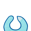 Слюнявчик Baboo хлопковый Marine, 3+ месяцев (синий) (11-011) изображение 3