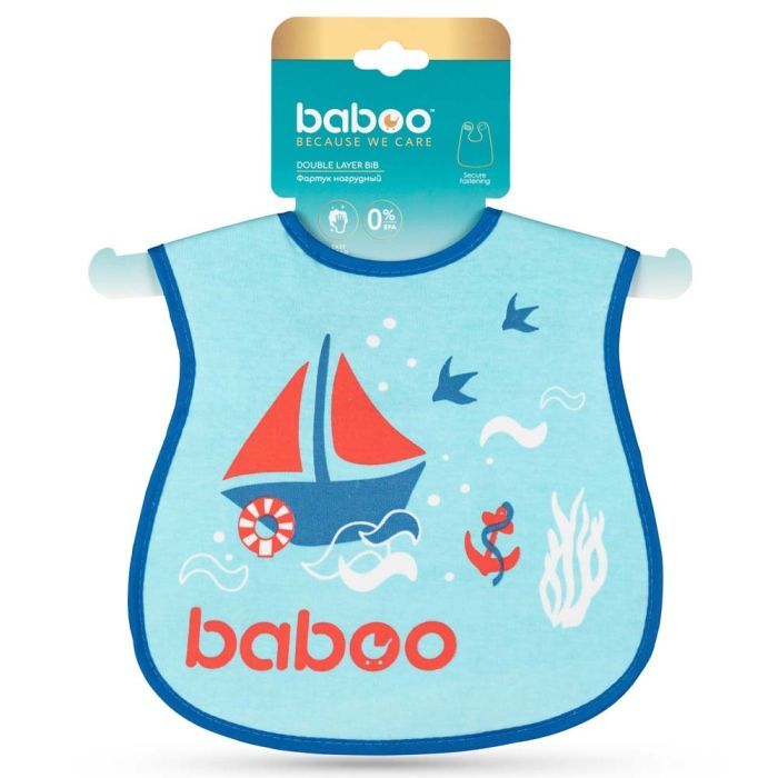 Слинявчик Baboo бавовняний Marine, 3+ місяців (синій) (11-011) зображення 4