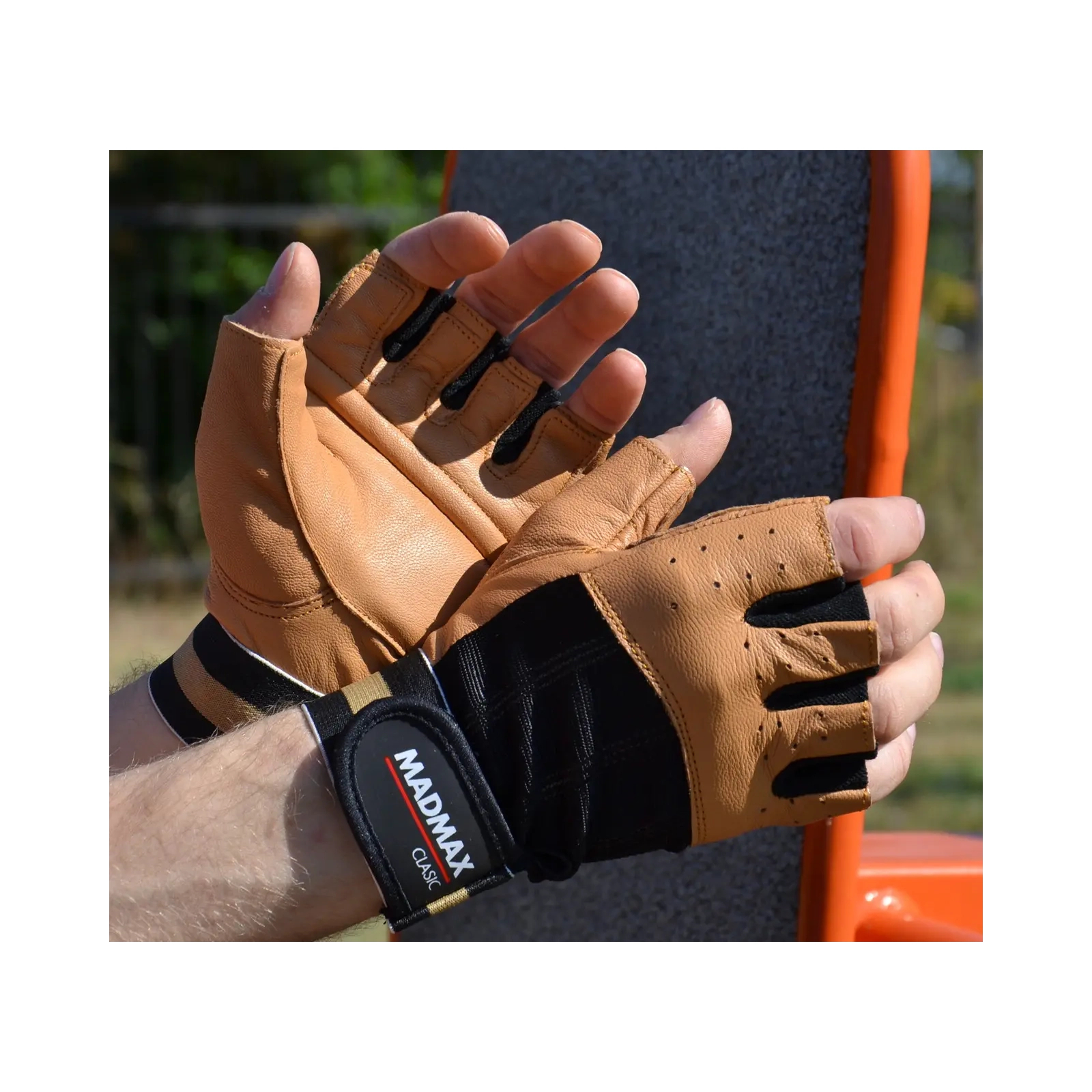 Перчатки для фитнеса MadMax MFG-248 Clasic Brown L (MFG-248-Brown_L) изображение 10