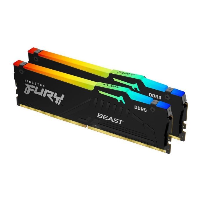 Модуль памяти для компьютера DDR5 16GB (2x8GB) 5600 MHz FURY Beast RGB Kingston Fury (ex.HyperX) (KF556C36BBEAK2-16) изображение 2