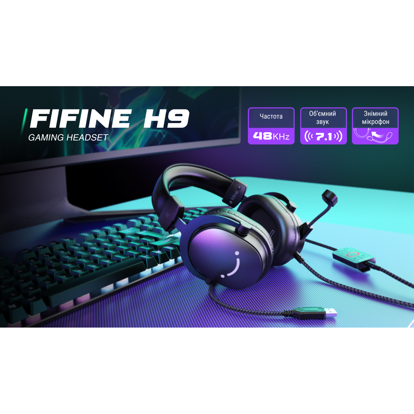 Навушники Fifine H9 Black (H9) зображення 6