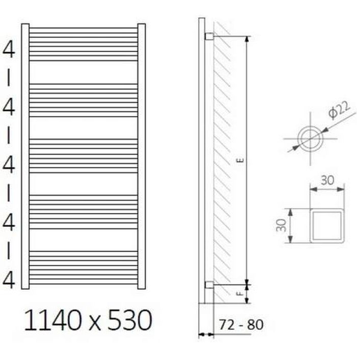 Полотенцесушитель Terma Fiona One 1140х430 (WWFIE114043K9M5E8U) изображение 2