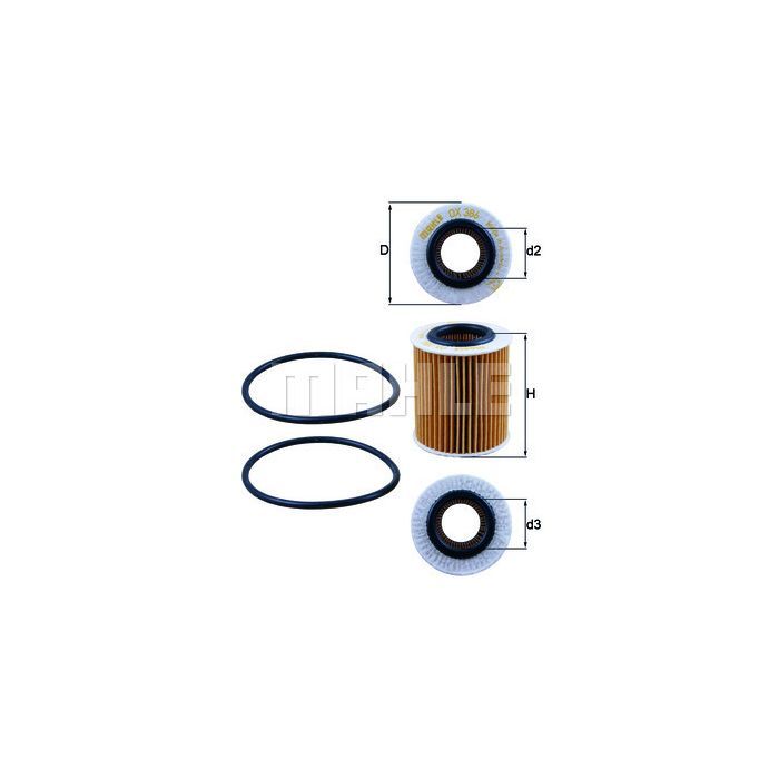 Фильтр масляный Mahle OX386DECO