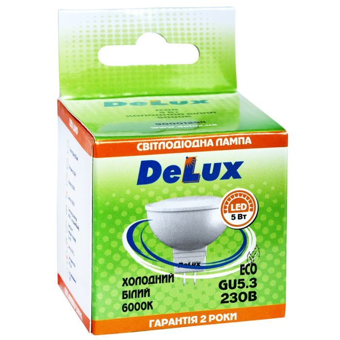 Лампочка Delux JCDR 7Вт 6000K 220В GU5.3 (90006129) изображение 2