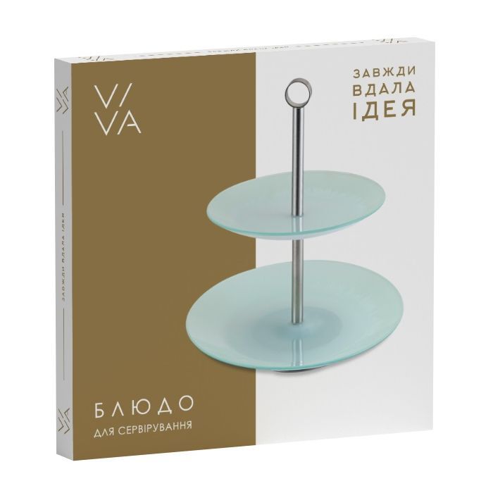 Фруктовниця Viva Silver Base Двоярусна 25 / 20 см (S3020SS/M2-Silver) зображення 2
