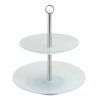Фруктовниця Viva Silver Base Двоярусна 25 / 20 см (S3020SS/M2-Silver)