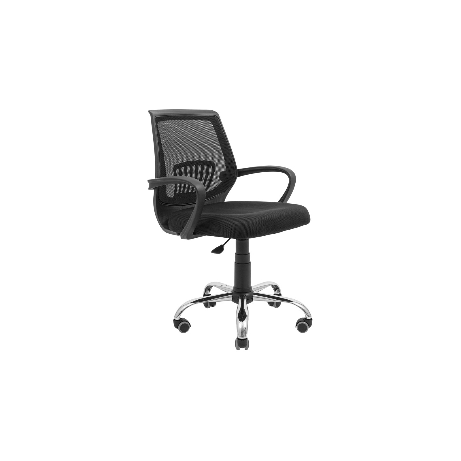 Офісне крісло Richman Стар Хром Піастра Сітка чорна + синя (ADD0003154)