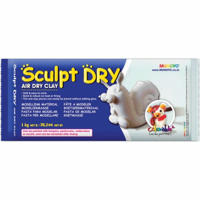 Пластика MUNGYO Sculpt Dry самозастигаюча, 1кг біла (8804819065401)