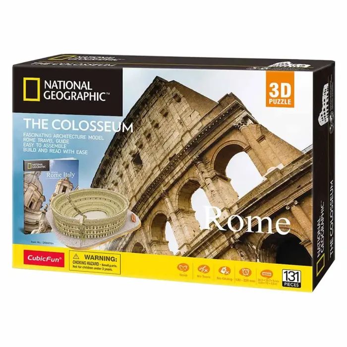 Пазл Cubic Fun Тривимірна головоломка-конструктор National Geographic Колізей (DS0976h)