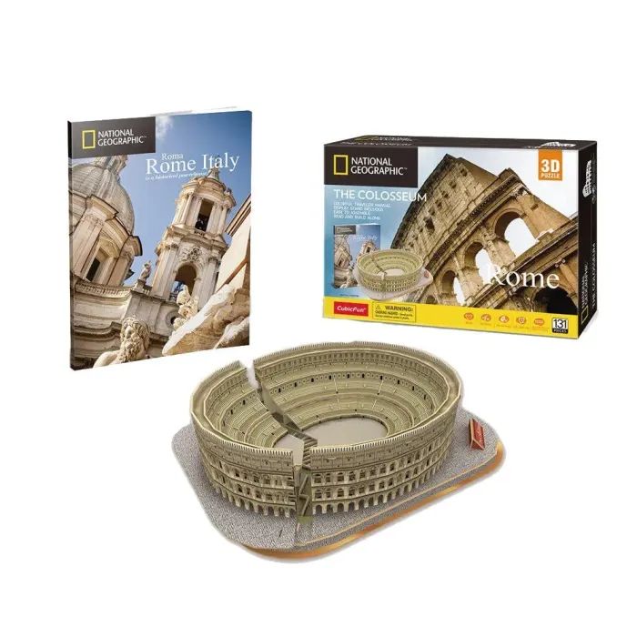 Пазл Cubic Fun Тривимірна головоломка-конструктор National Geographic Колізей (DS0976h) зображення 3