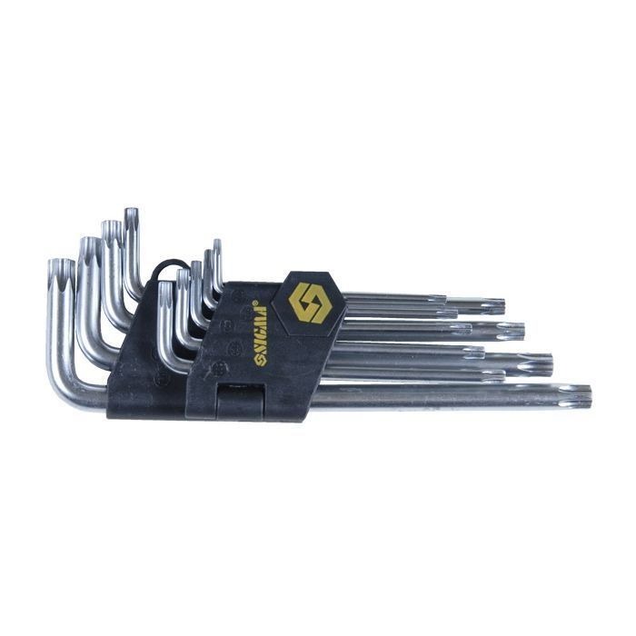 Ключ Sigma набір TORX 9шт T10-T50мм CrV, довгі з отвором (4022231)