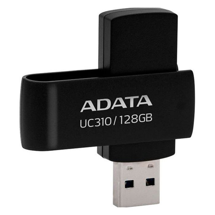 USB флеш накопитель ADATA 128GB UC310 USB 3.2 Black (UC310-128G-RBK) изображение 3