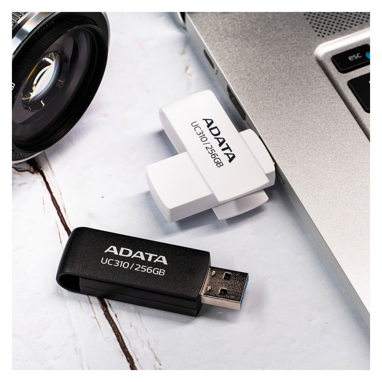 USB флеш накопитель ADATA 128GB UC310 USB 3.2 Black (UC310-128G-RBK) изображение 8