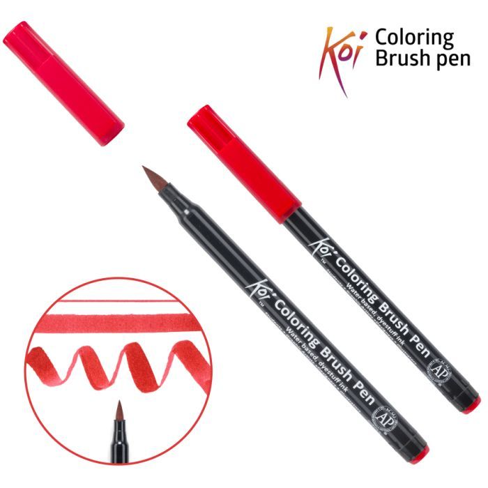 Художественный маркер KOI Маркер-кисть акварельный Лососево-розовый, 107 (084511393080)