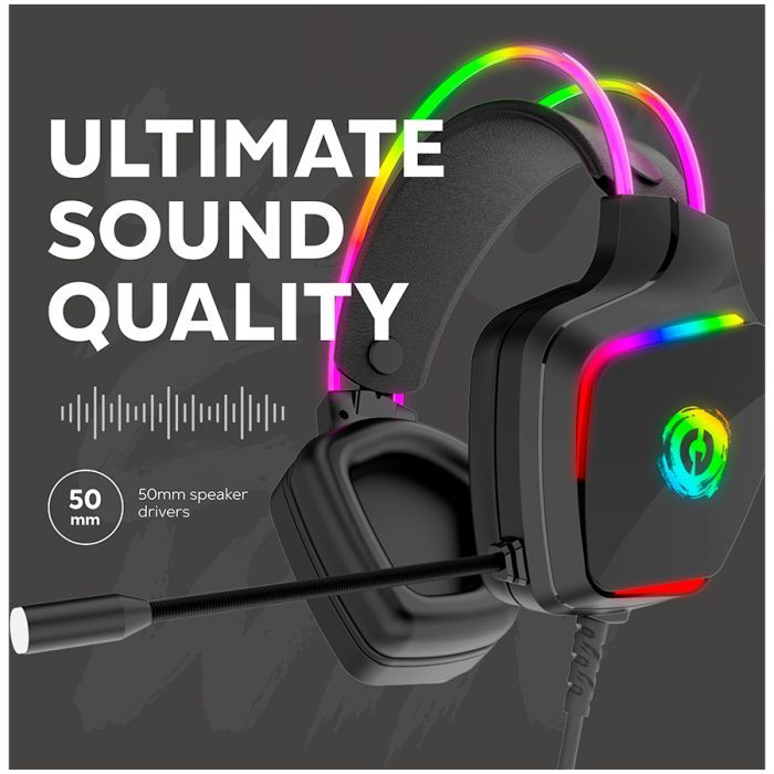 Навушники Canyon GH-9A Darkless Gaming 3.5 мм RGB Black (CND-SGHS9A) зображення 7