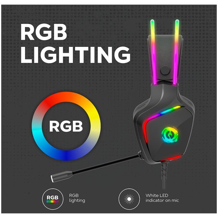 Навушники Canyon GH-9A Darkless Gaming 3.5 мм RGB Black (CND-SGHS9A) зображення 9