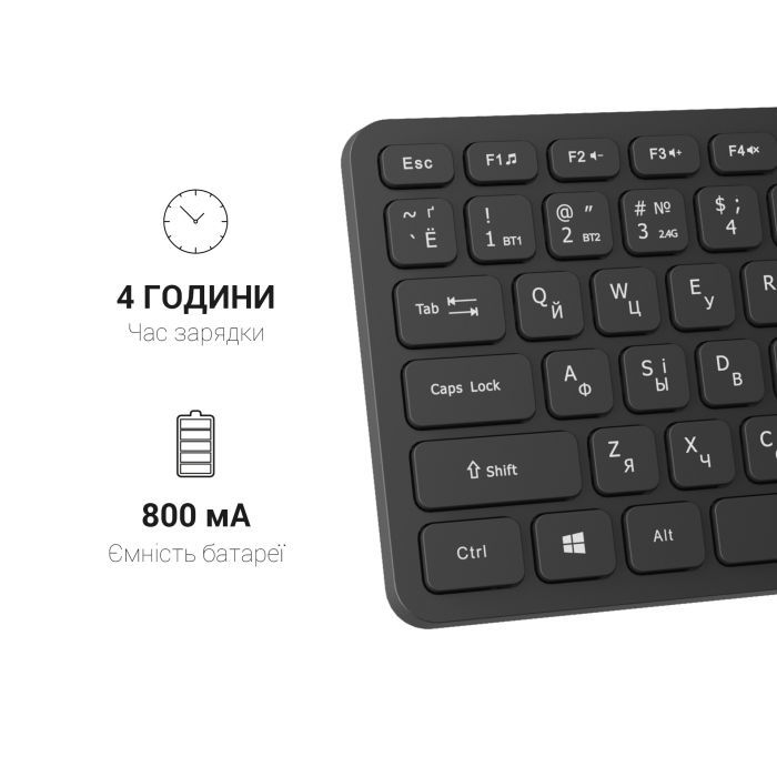 Клавиатура OfficePro SK790W Wireless/Bluetooth White (SK790W) изображение 12