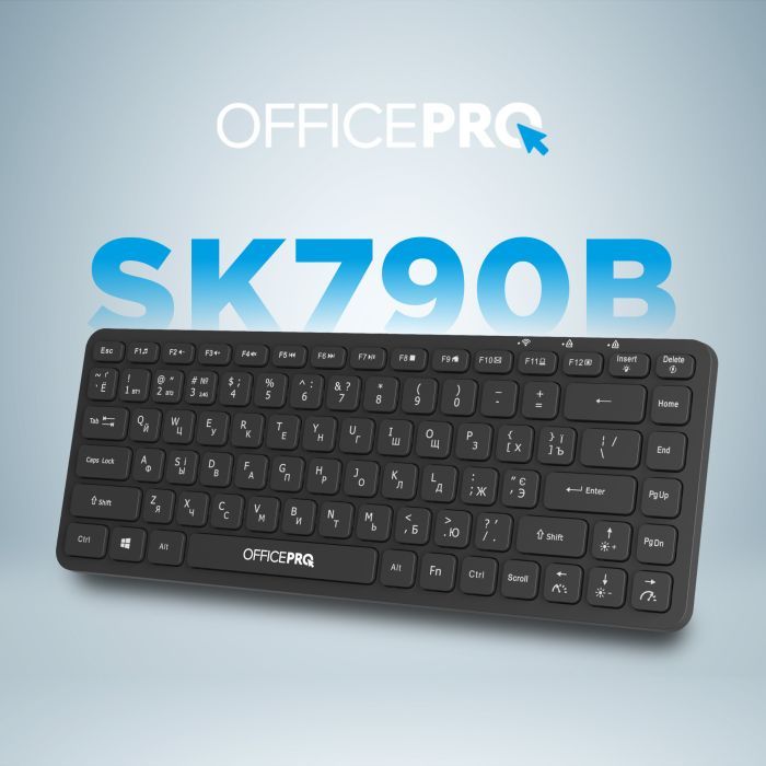 Клавиатура OfficePro SK790W Wireless/Bluetooth White (SK790W) изображение 5