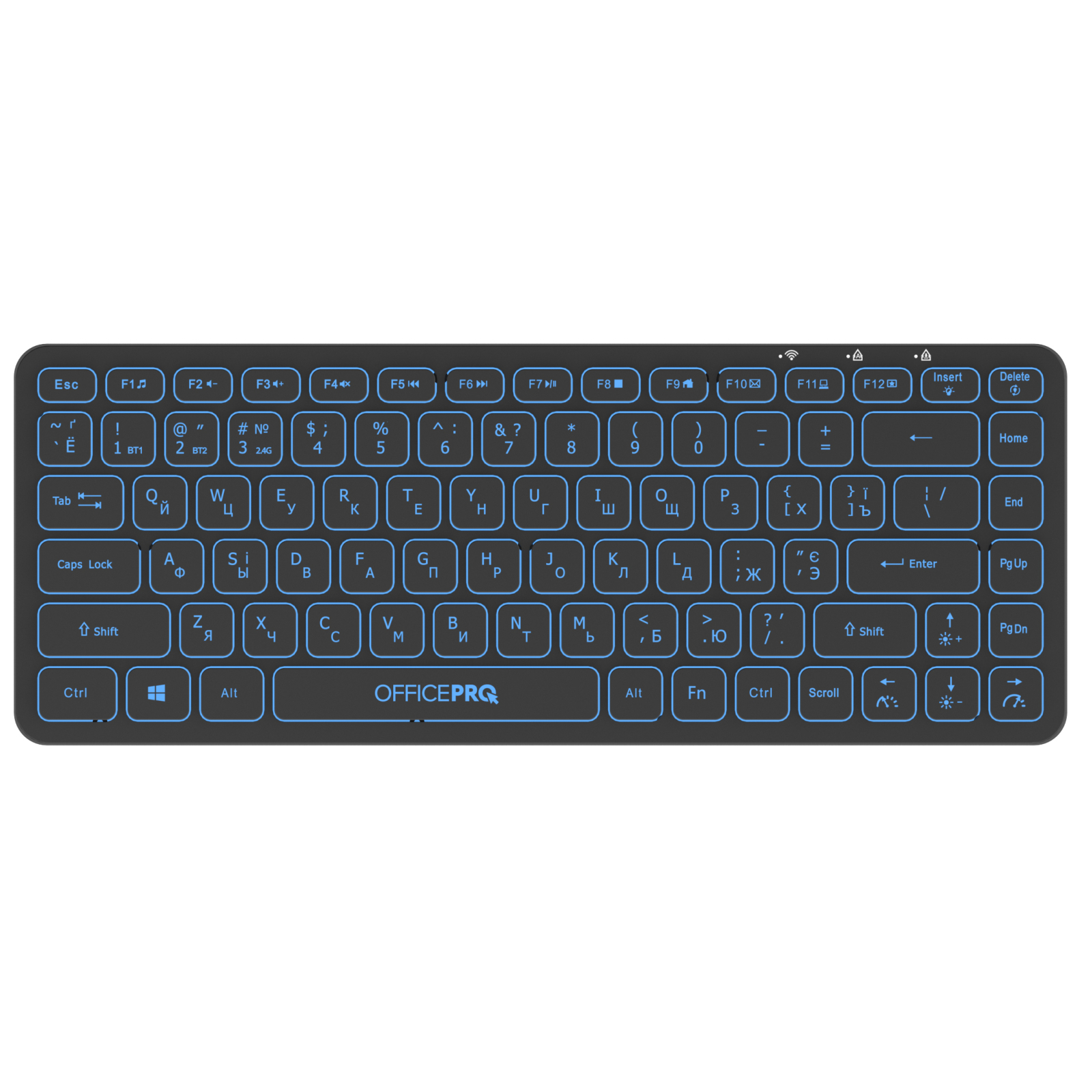 Клавіатура OfficePro SK790B Wireless/Bluetooth Black (SK790B) зображення 5