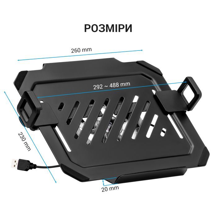Подставка для ноутбука OfficePro для кронштейнів VESA 75x75,100x100 +RGB (LH474B) изображение 5