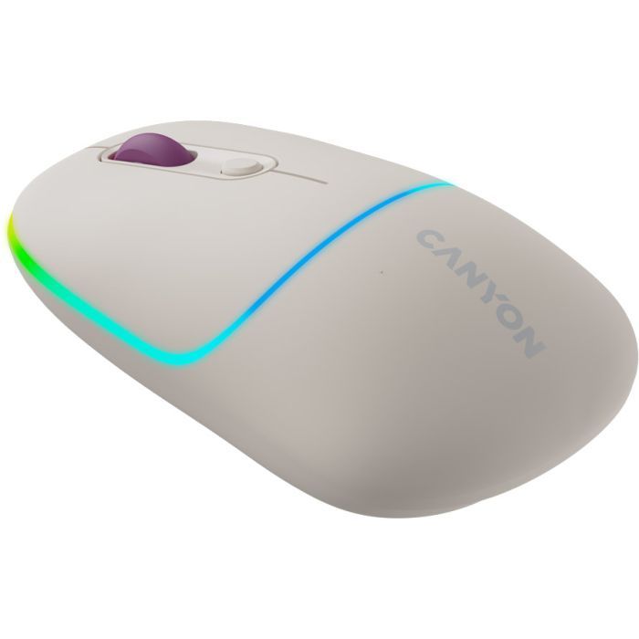 Мышка Canyon MW-22 Dual Band RGB Wireless Pearl Rose (CNS-CMSW22PR)