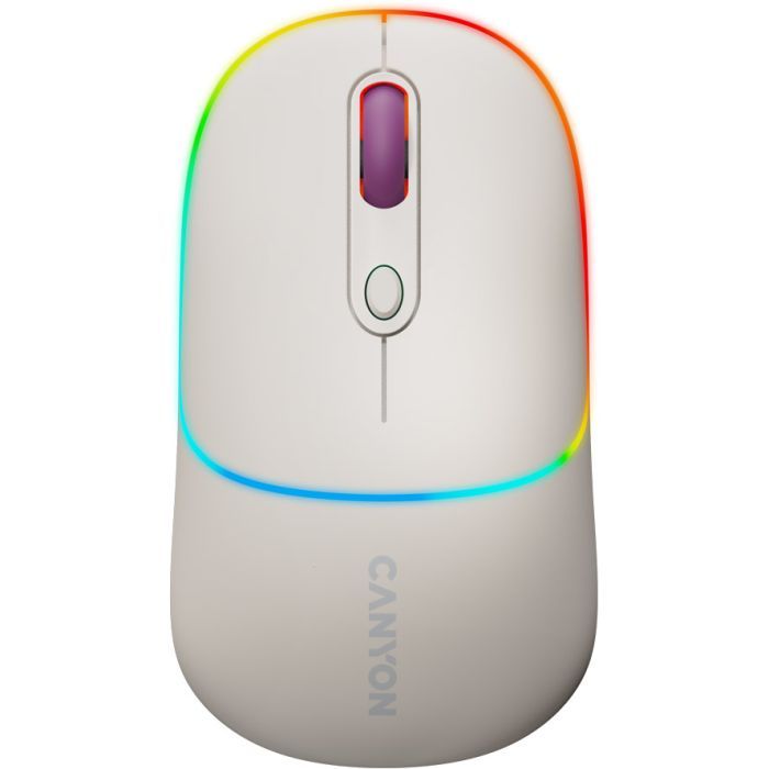 Мышка Canyon MW-22 Dual Band RGB Wireless Pearl Rose (CNS-CMSW22PR) изображение 2