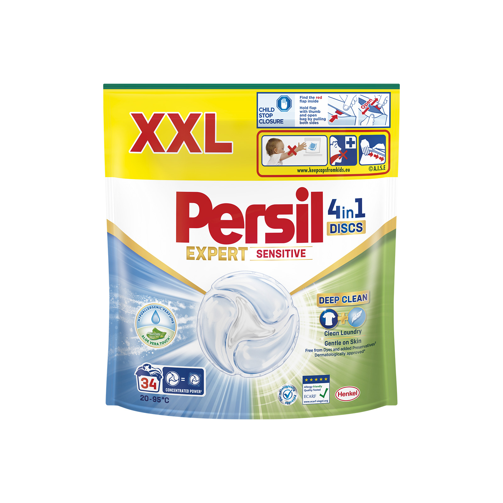 Капсулы для стирки Persil 4in1 Discs Expert Sensitive Deep Clean 34 шт. (9000101801804)