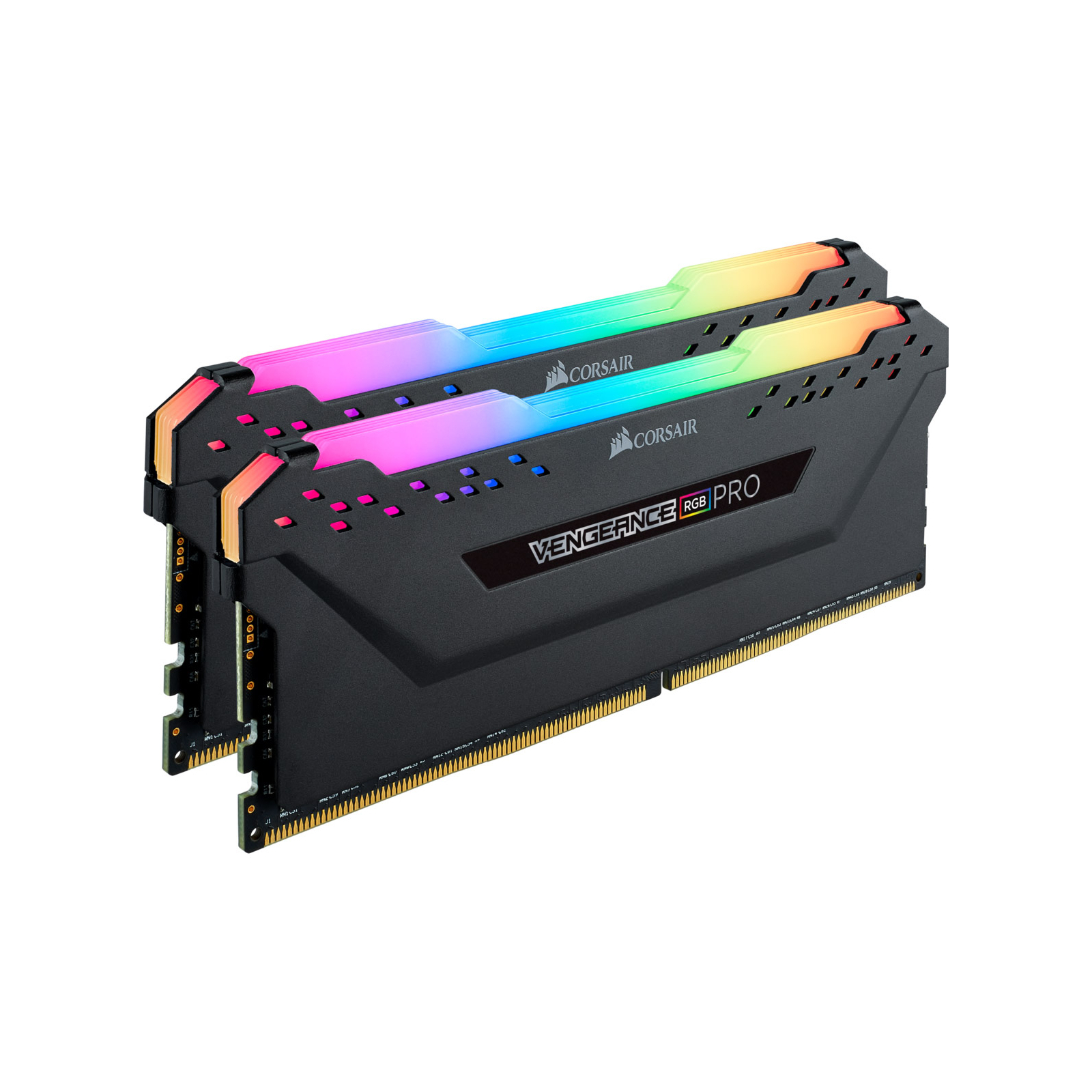 Модуль пам'яті для комп'ютера DDR4 32GB (2x16GB) 3200 MHz Vengeance RGB Pro Black Corsair (CMW32GX4M2E3200C16) зображення 2