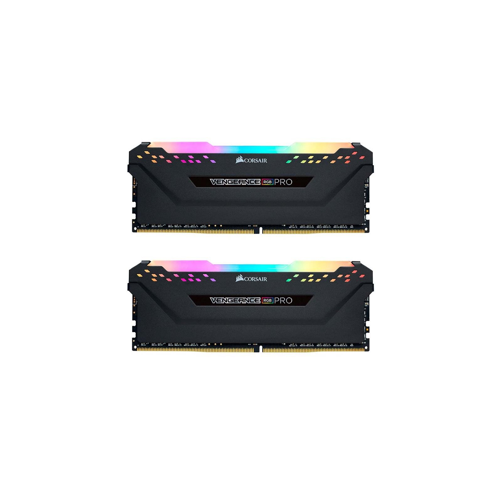 Модуль памяти для компьютера DDR4 32GB (2x16GB) 3200 MHz Vengeance RGB Pro Black Corsair (CMW32GX4M2E3200C16)