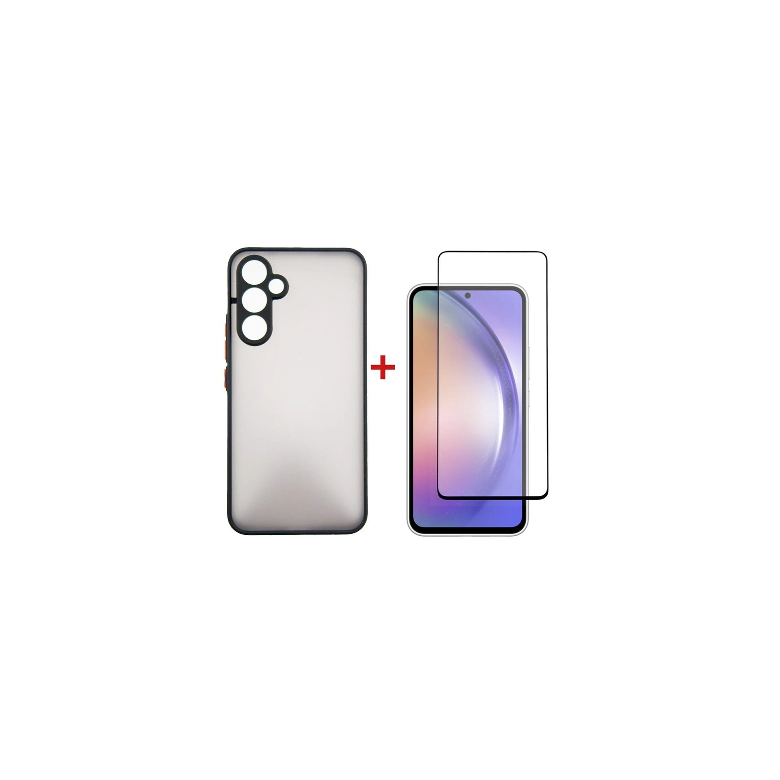 Чехол для мобильного телефона Dengos Kit for Samsung Galaxy A54 case + glass (Black) (DG-KM-26)