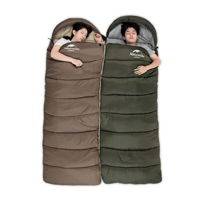 Спальный мешок Naturehike з капюшоном U250S NH20MSD07 (0°C) лівий, коричневий (6927595769294-L) изображение 2