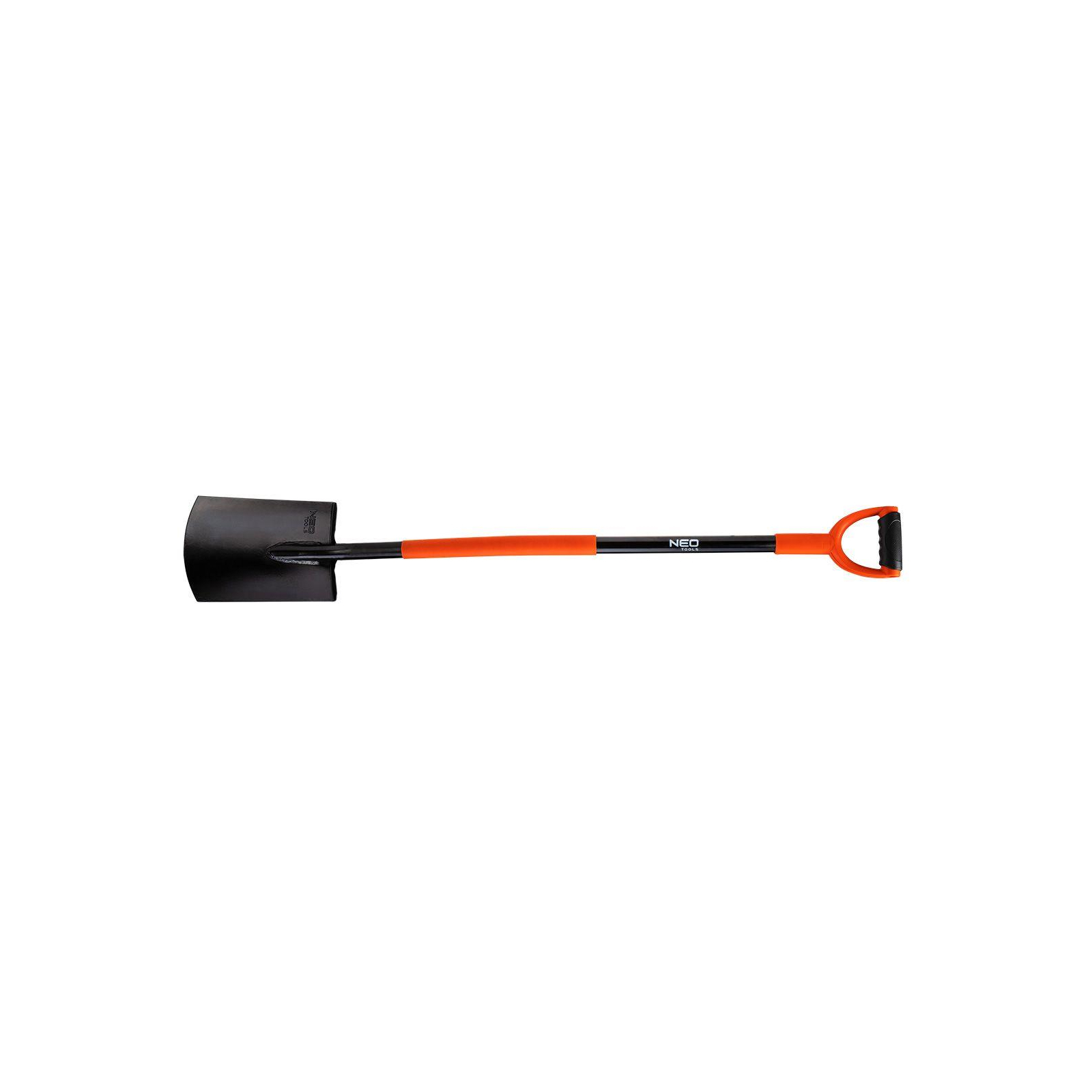 Лопата Neo Tools штикова пряма, руків'я металеве D-подібне, 125см, 2.12кг (95-007)