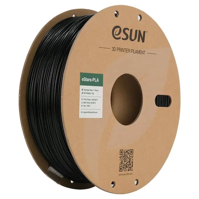 Пластик для 3D-принтера eSUN eStars-PLA 1кг, 1.75мм, black (ESTARS-PLA175GB1)