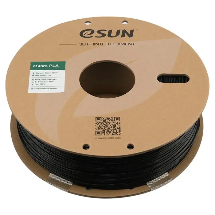 Пластик для 3D-принтера eSUN eStars-PLA 1кг, 1.75мм, black (ESTARS-PLA175GB1) изображение 2