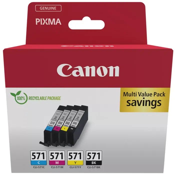 Картридж Canon CLI-571 MultipackXL BK,C,M,Y 11ml (0332C006) зображення 2