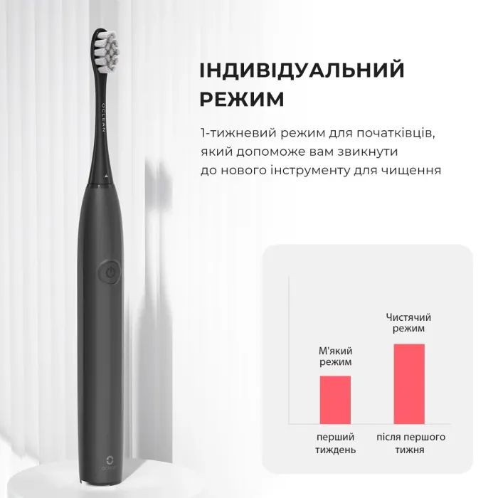 Электрическая зубная щетка Oclean Endurance Eco Electric Toothbrush Black (6970810553321) изображение 6