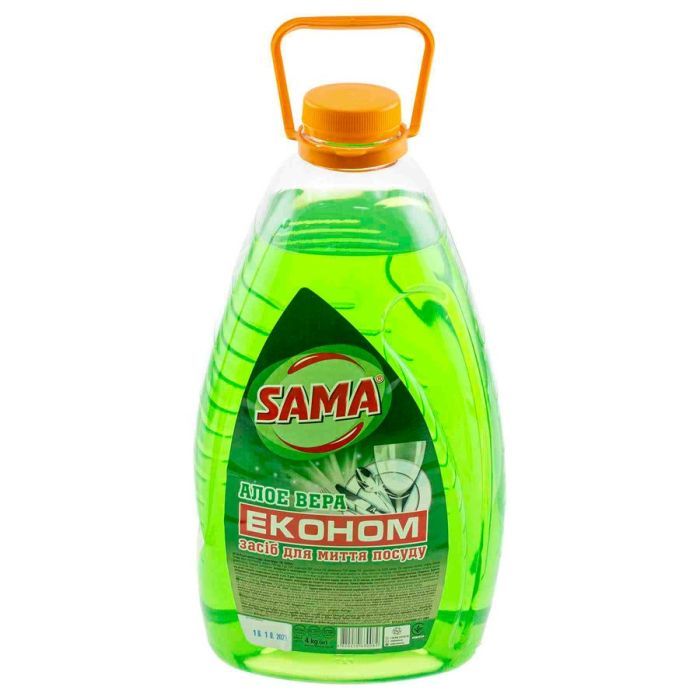 Средство для ручного мытья посуды Sama Алоэ Вера 4 кг (4820270630082)