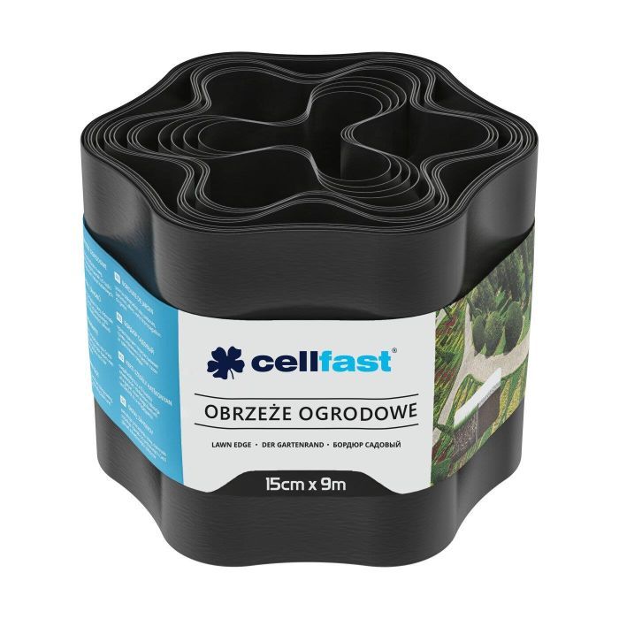Садовое ограждение Cellfast газонная, бордюрная, волнистая, 15смх9м, коричневый (30-012H)