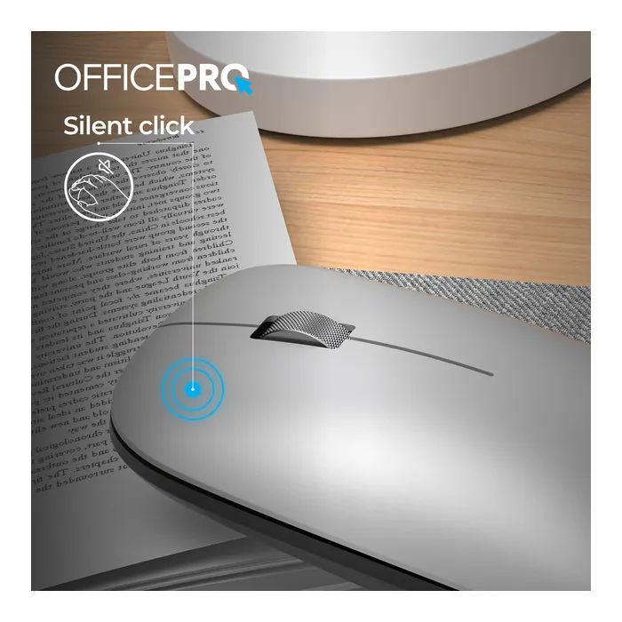 Мышка OfficePro M225S Silent Click Wireless Silver (M225S) изображение 10