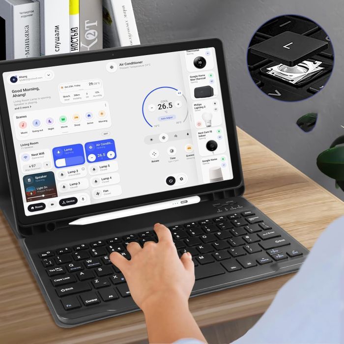 Чехол для планшета BeCover Keyboard Samsung Tab A9 SM-X115 8.7" Light Blue (712358) изображение 4