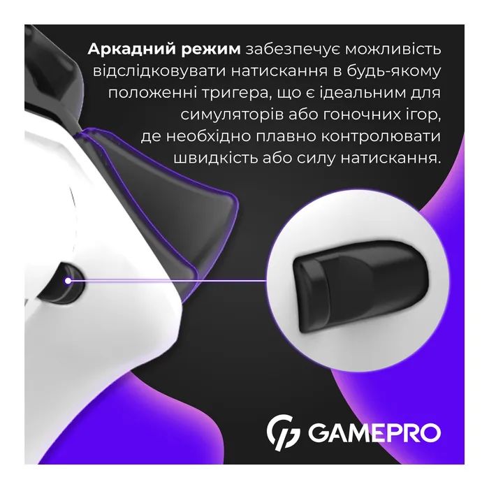 Геймпад GamePro GPS13W BT 5.3/USB/PC/iOS/Android/PS3/PS4 RGB White (GPS13W) изображение 5