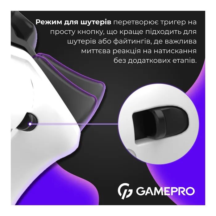 Геймпад GamePro GPS13W BT 5.3/USB/PC/iOS/Android/PS3/PS4 RGB White (GPS13W) изображение 6