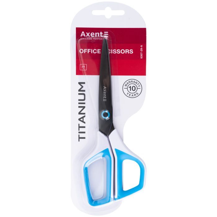 Ножницы Axent Titanium 21 см, бело-розовые (6307-05-A) изображение 2
