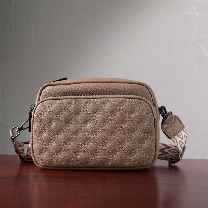 Сумка Vintage Из натуральной кожи Бежевая (22637) изображение 11