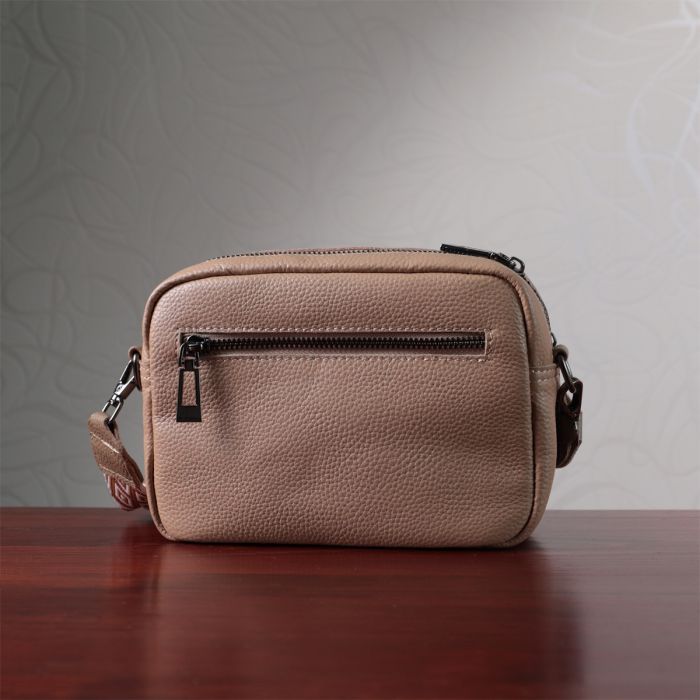 Сумка Vintage Из натуральной кожи Бежевая (22637) изображение 12