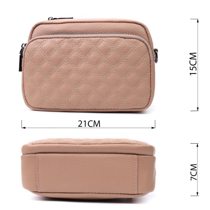 Сумка Vintage Из натуральной кожи Бежевая (22637) изображение 3